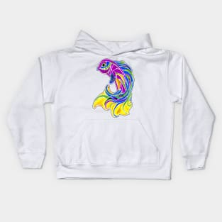 Betta Fish Doodle Kids Hoodie